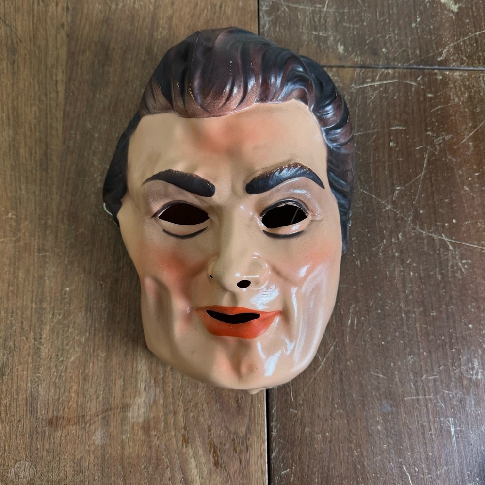 Vintage Clark Gable Halloween Costume Plastic Face Mask